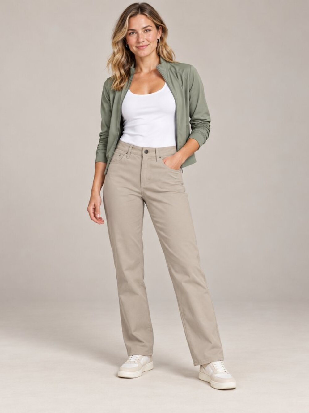 lululemon EasyFive Mid-Rise Relaxed-Straight Pants Light Light Beige 26 Waist